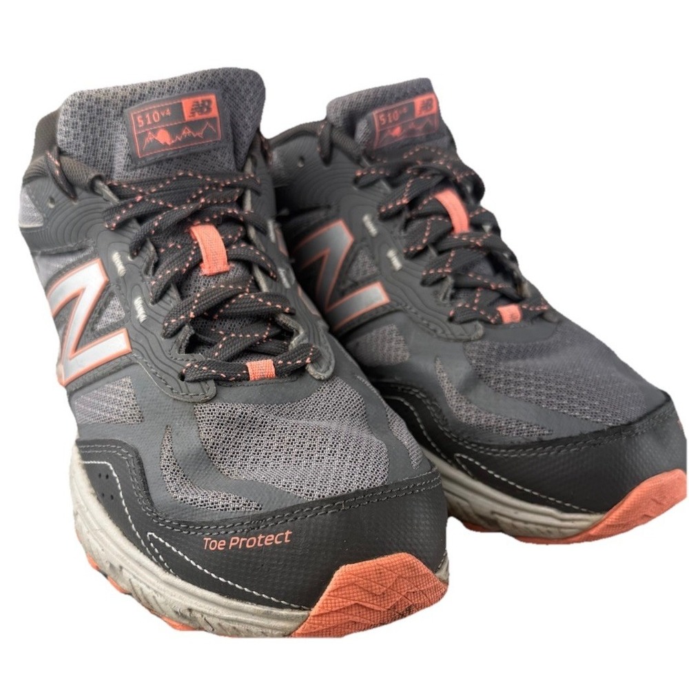 New Balance 510 v5 Trail Running Shoes Mens‎ 10 All Terrain Hiking Black Orange
